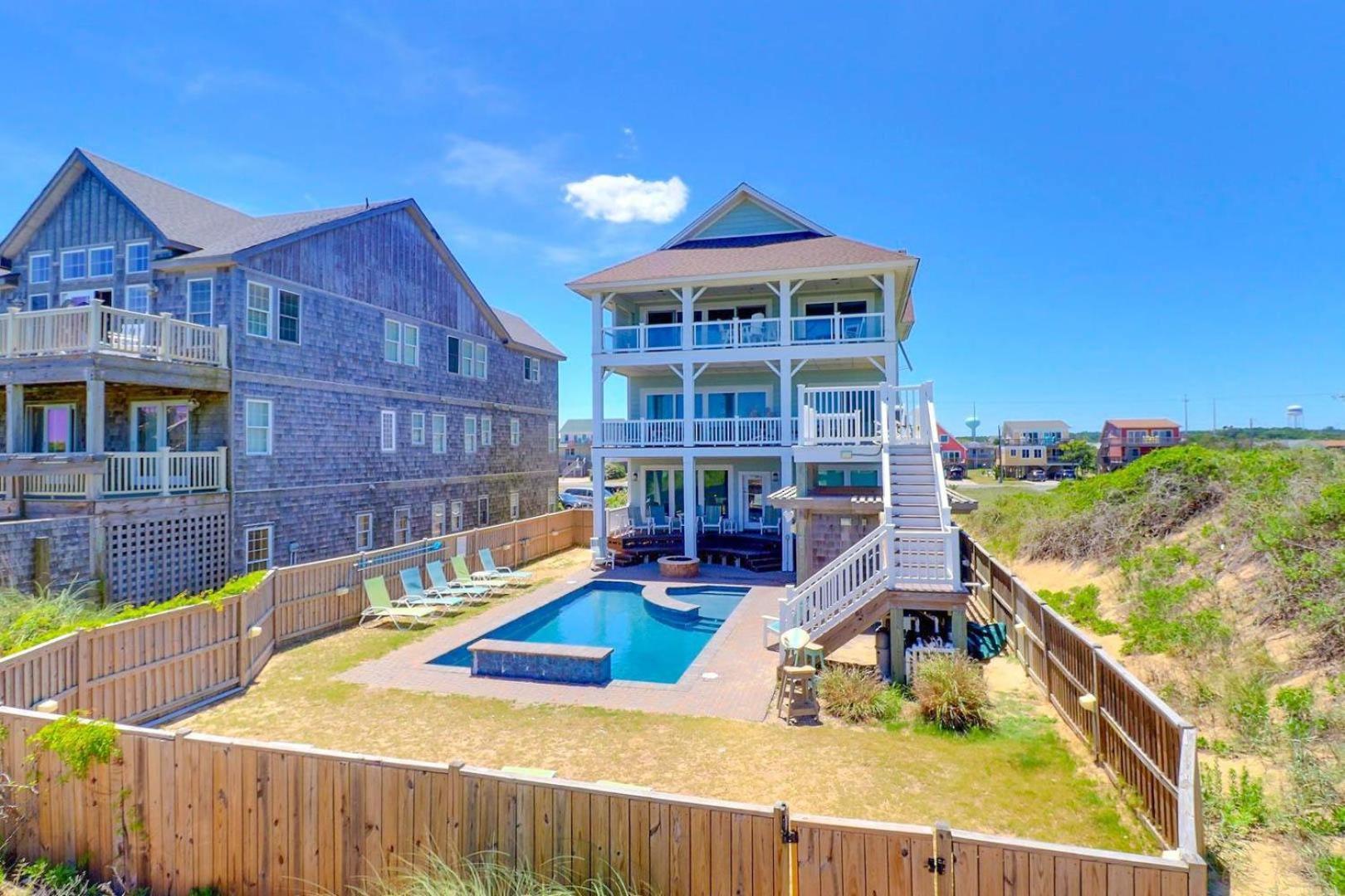 Villa 6007 Happy Sol Oceanfront Heatable Pool Nags Head Exterior foto